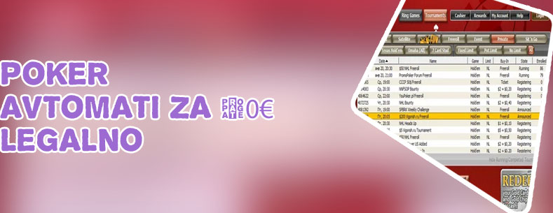 Poker avtomati za 20€ bonusi