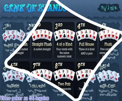 Video poker za 1€ legalno